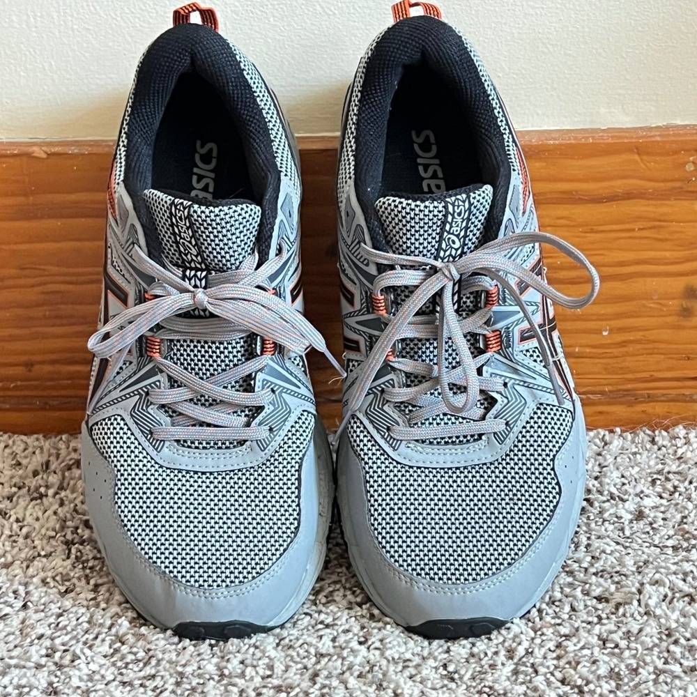 Asics Gel-Venture 8 Mens Running Shoes Grey Orange Extra Wide Size 
9 EUC